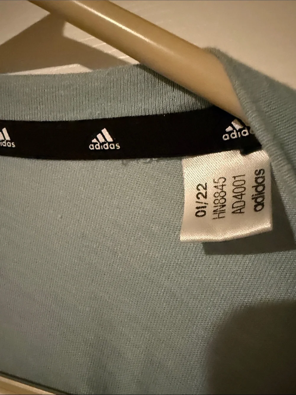 adidas Men’s Pale Blue Short-Sleeve Athletic Tee